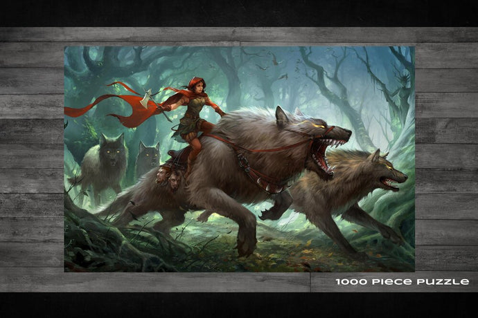 Dark Red Riding Hood 1000 Piece Puzzle